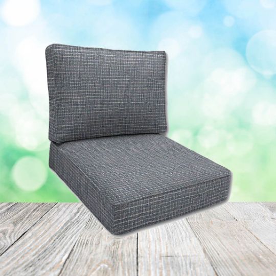 Sunbrella Cassava Slate Patio Chair Replacement Cushions