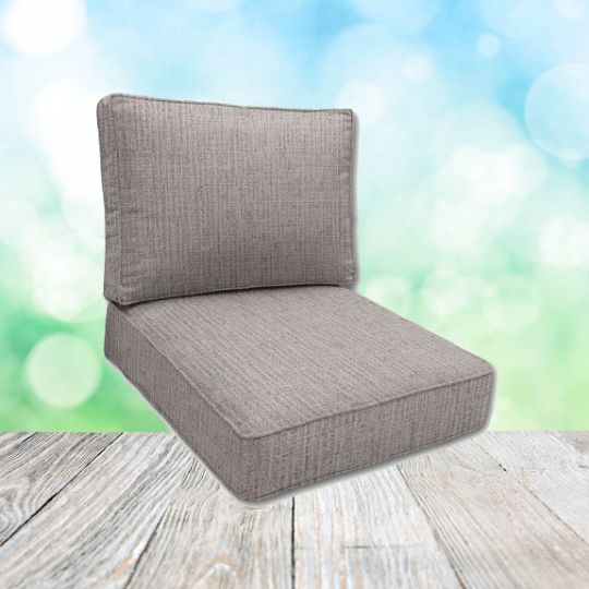 Sunbrella Cassava Stone Patio Chair Replacement Cushions