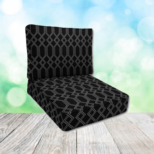 Sunbrella Connection Onyx Patio Chair Replacement Cushions