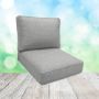 Sunbrella Embrace Pewter Patio Chair Replacement Cushions