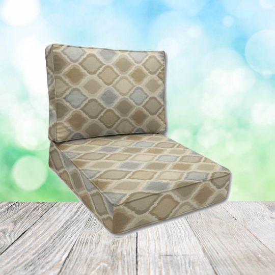 Sunbrella Empire Dove Patio Chair Replacement Cushions