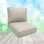 Sunbrella Escher Alabaster Patio Chair Replacement Cushions