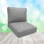 Sunbrella Leaf Structure Slate Patio Chair Replacement Cushions