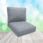 Sunbrella Mountains Slate Patio Chair Replacement Cushions