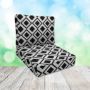 Sunbrella Savvy Onyx Patio Chair Replacement Cushions