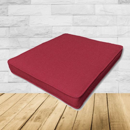 Canvas Burgundy Sunbrella Fabric Patio Dining Chair Seat Cushion