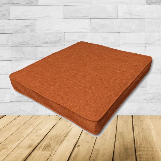 Canvas Rust Sunbrella Fabric Patio Dining Chair Seat Cushion