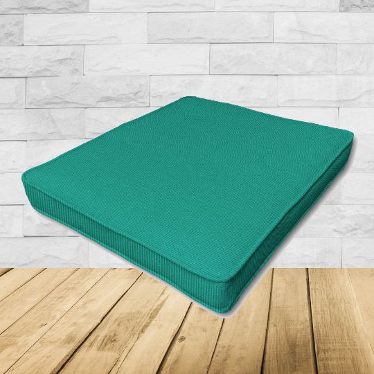 Canvas Teal Sunbrella Fabric Patio Dining Chair Seat Cushion