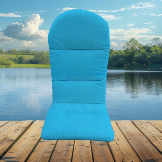 Sunbrella Canvas Cyan Adirondack Chair Cushions or Adirondack Chair Pads