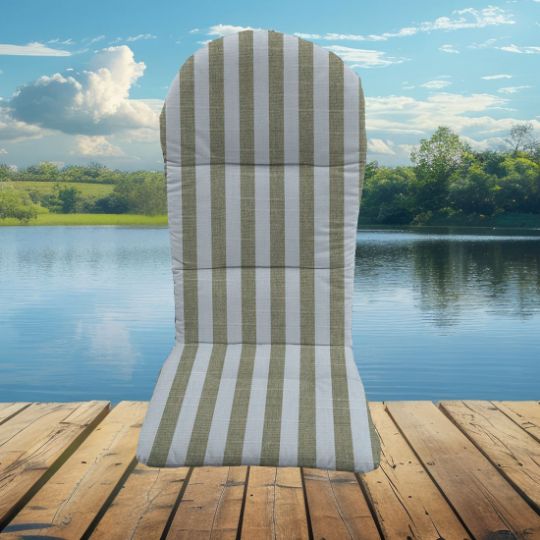 Sunbrella Sail Away Aloe Adirondack Chair Cushions or Adirondack Chair Pads