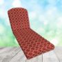 Sunbrella Accord Crimson Chaise Lounge Cushion Rounded BackRounded Chaise Lounge Cushion