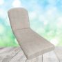 Sunbrella Boro Walnut Chaise Lounge Replacement Cushion Rounded Back