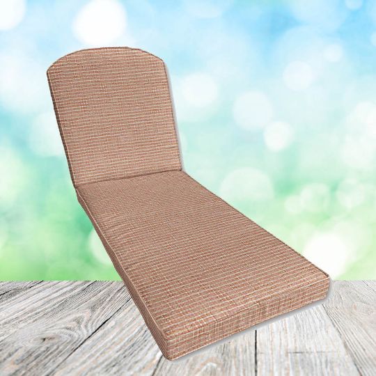 Sunbrella Cassava Coral Chaise Lounge Replacement Cushion Rounded Back