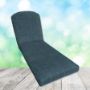 Sunbrella Cassava Lagoon Chaise Lounge Replacement Cushion Rounded Back