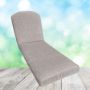 Sunbrella Cassava Stone Chaise Lounge Replacement Cushion Rounded Back