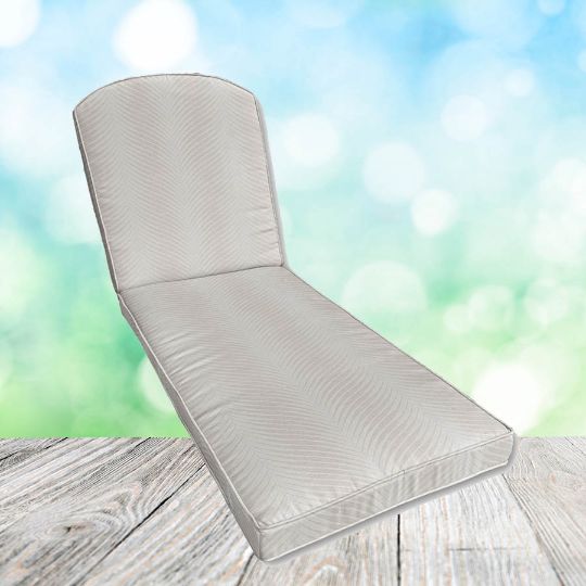 Sunbrella Clock Out Cloud Chaise Lounge Replacement Cushion Rounded Back