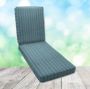 Sunbrella Esti Lagoon Chaise Lounge Replacement Cushion Rounded Back