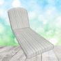 Sunbrella Esti Limestone Chaise Lounge Replacement Cushion Rounded Back