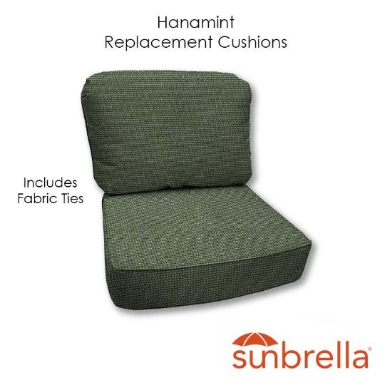 Sunbrella Bliss Aloe Hanamint Replacement Cushions Club Chair