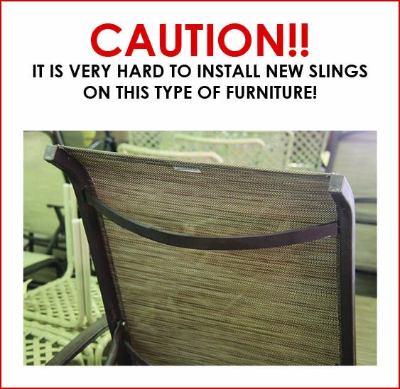 Patio Chair Replacement Slings that are Very Difficult to Install